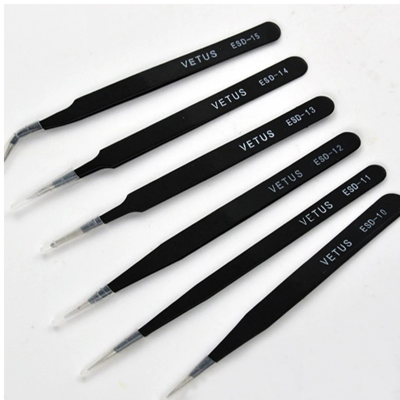

6pcs/lot Stainless Steel Tweezers Set ESD10-15 for Jewelry and Watch Repair