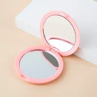 Handheld Makeup Mirror Double Sided Mini Portable Pocket Folding Round Makeup Mirror For Travel Beauty Cosmetic Tool 2