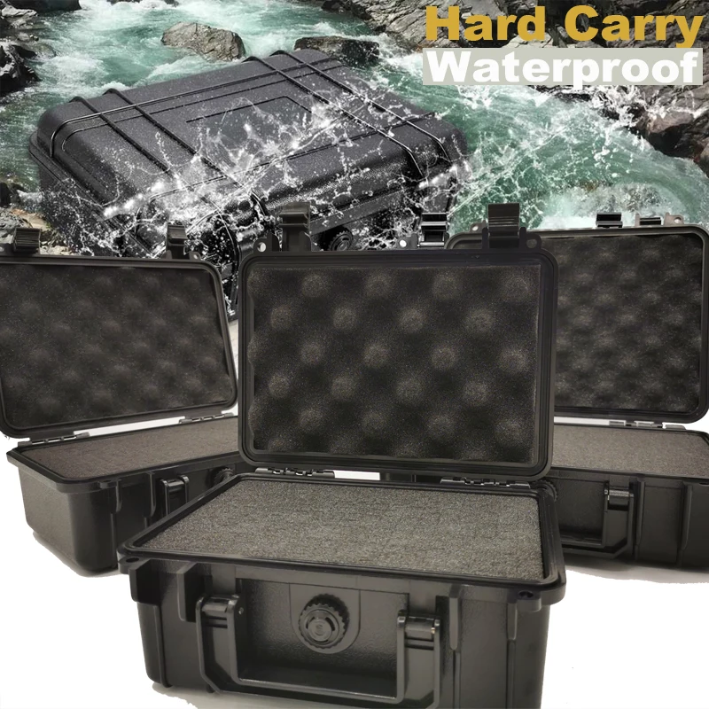 Tool Case Waterproof Hard Carry Case Bag Sponge Storage Box Suitcase Precision Instrument Safety Tool Box Hardware Toolbox