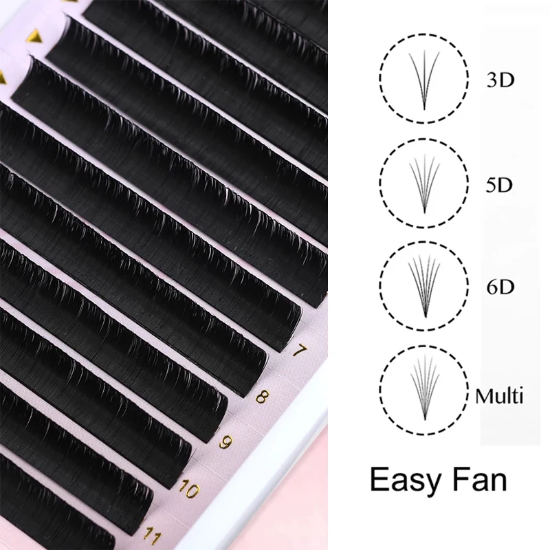 

Ресницы Easy Fan для наращивания, цветущие ресницы для наращивания, автоматические цветущие ресницы с быстрым веером для самостоятельного изготовления, объемные ресницы