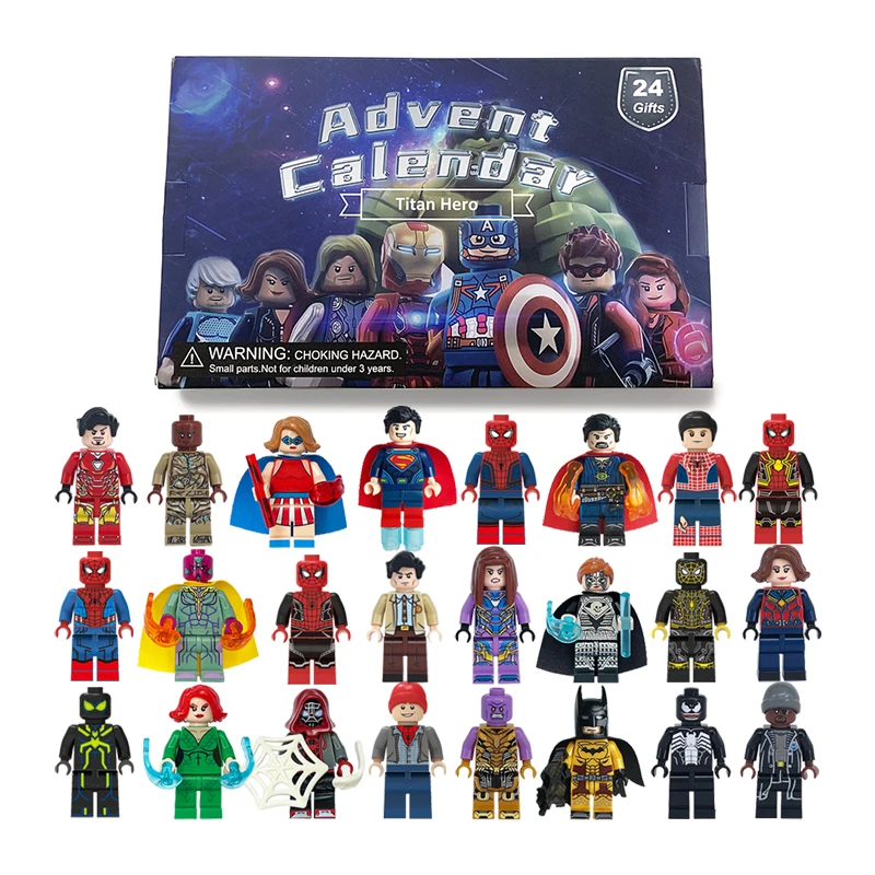 Disney Building Block Minifigures Marvel Avengers Lego Compatibile Spiderman Patchwork Figure Giocattolo Di Compleanno Calendario Dell'Avvento Regali