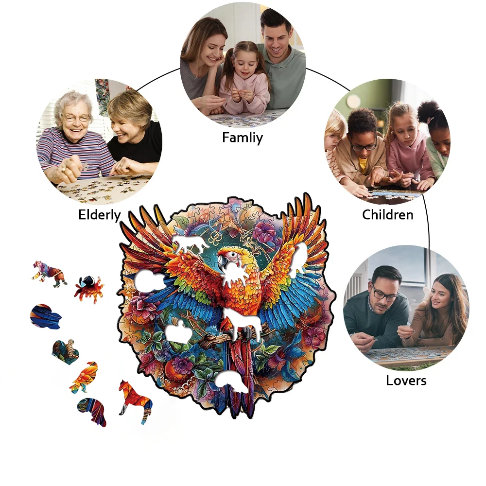 Hummingbird Wooden Puzzle wooden jigsaw puzzles jigsaw puzzles wooden puzzle toys educational puzzles Perfect Home Decoration and Holiday Gift For Adults and Children's