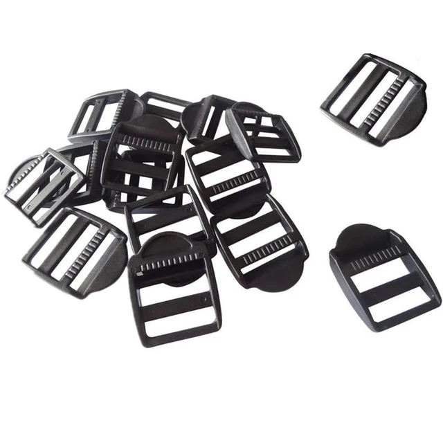 Buckles for Straps 1: Side Release Buckle Plastic Clip 10 set + Tri-Glide  Slide 20 pcs Fit 1 inch Wide Nylon Webbing Canvas Strap, Heavy Duty  Replacement Backpack Dog Collar, Dual Adjustable