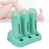 3pcs Roll On Depilatory Wax Warmer Men Women Home Electric Hair Removal Wax Warmer with Base for Armpit Legs m 1