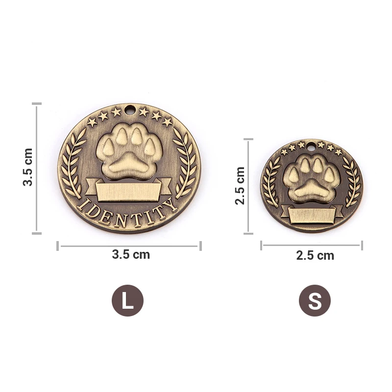 Personalized Address Tags Dogs Cats Pet Id Anti-lost Nameplate Free Engraved Custom Dog Collar Name Tag