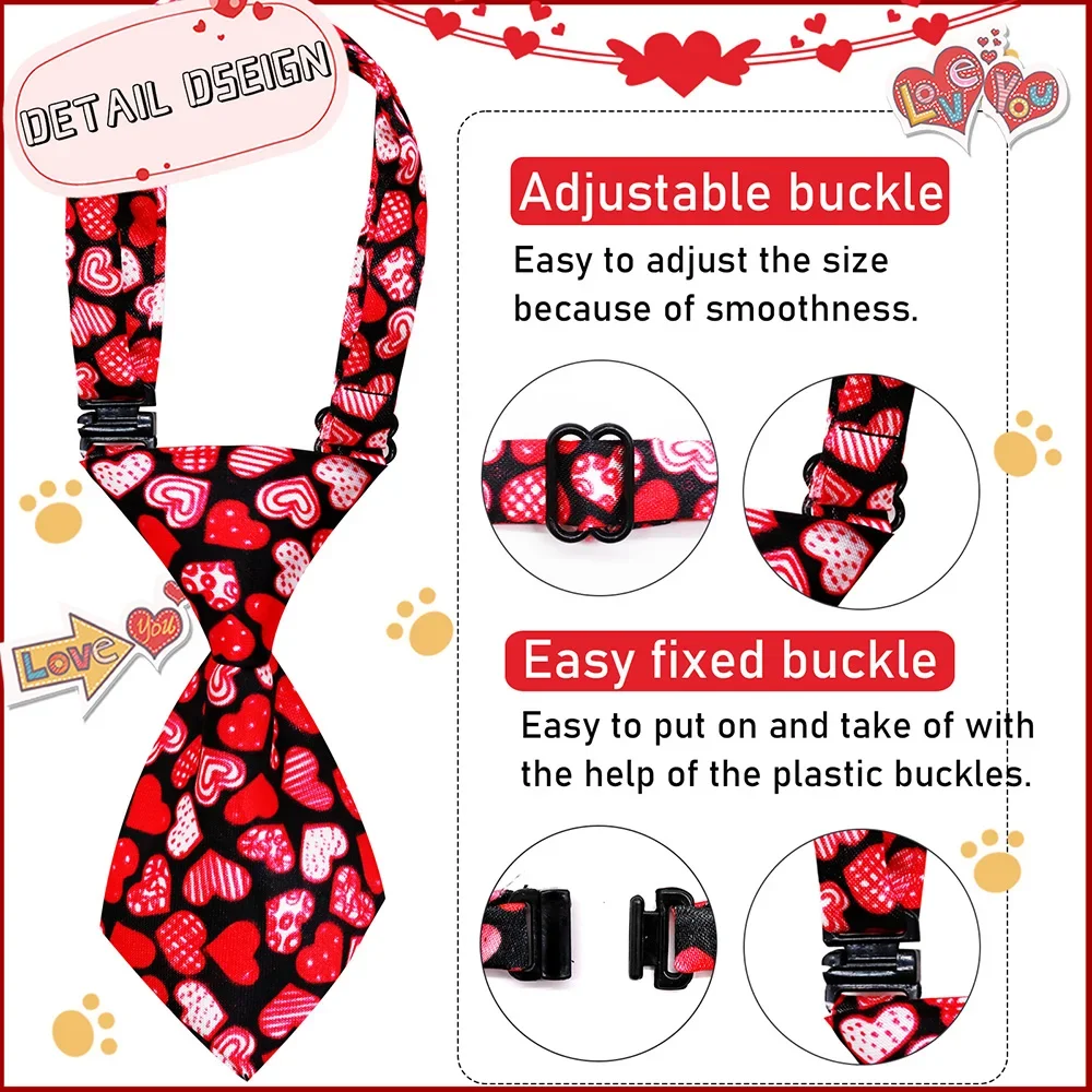 30/50/100pcs Dog Neckties For Valentine's Dogs Bowties/Tie Small Dogs Pets  Bow Tie Regular Necktie For Small Dogs Cats 2
