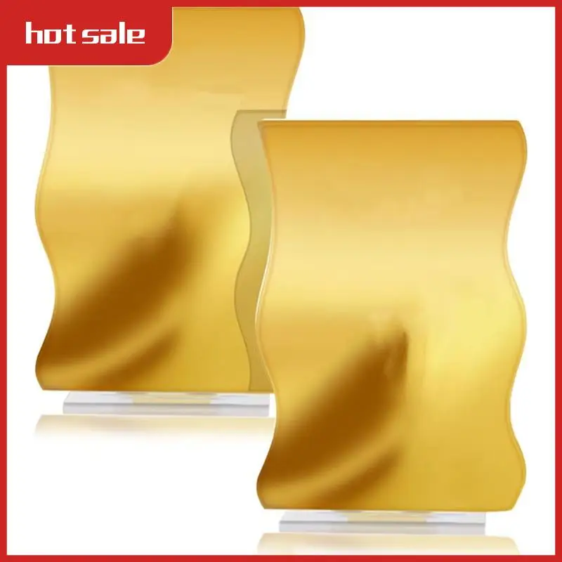 A33R-10PCS Gold Table Numbers With Stands Holders Wave Elegant Wedding Acrylic Table Numbers Large Modern Number Signs
