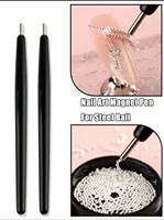 1 Pcs teel Ball Nail Art Magnet Pen, Super Strong Magnetic Manicure Auxiliary Tool, suitable For DlY Metal Jewelry 1