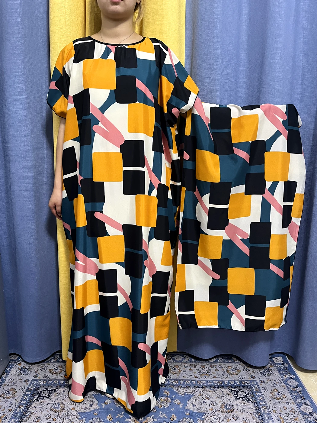 Muslim Abayas For Women 2023 Summer Printed Rayon Farbic Soft Loose Femme Robe African Nigeria Islam Clothing With Headscarf