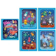  Children Early Education Toys Magical Book Water Drawing Montessori Toys Gift Reusable Coloring Book Magic Water Drawing Book 