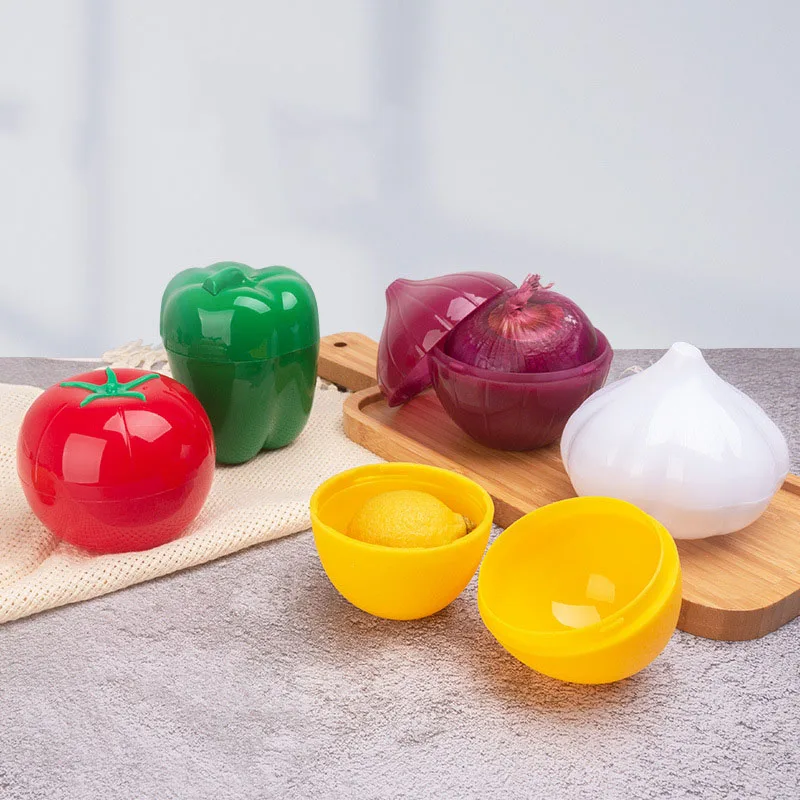 Storage Container Onion Lemon Chili Tomato Garlic Green Pepper Fruit Creativity for Kitchen Refrigerator