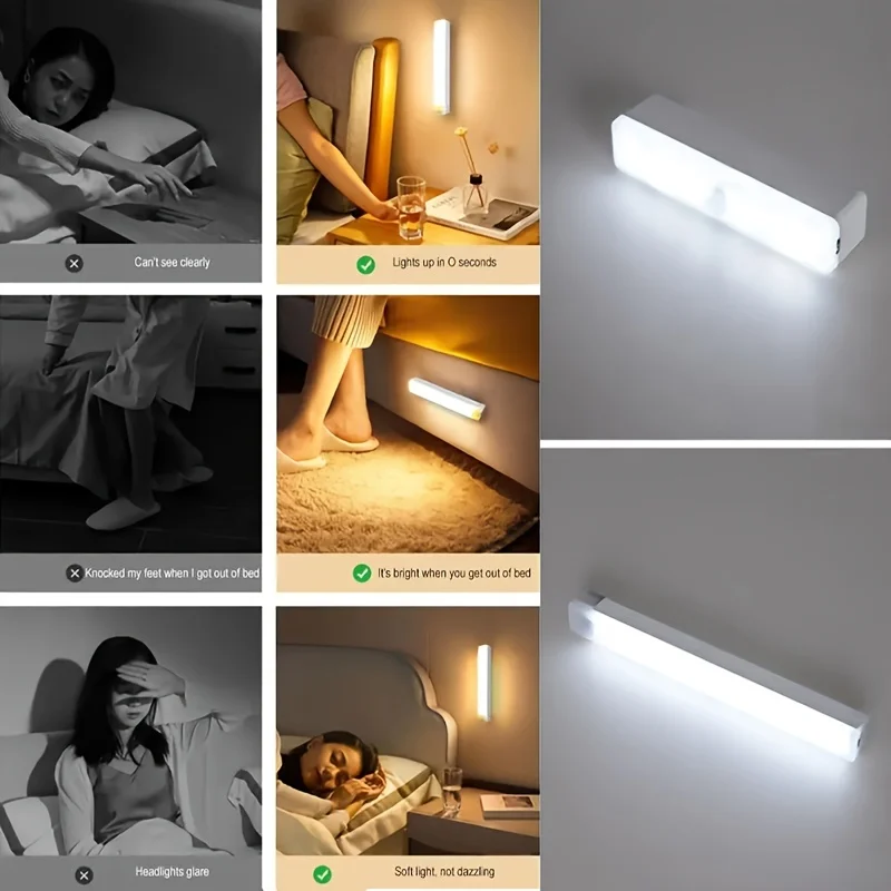 

LED Night Light Motion Sensor Light Intelligent Human Body Sensing Decorative Stair Wardrobe Room Aisle Light