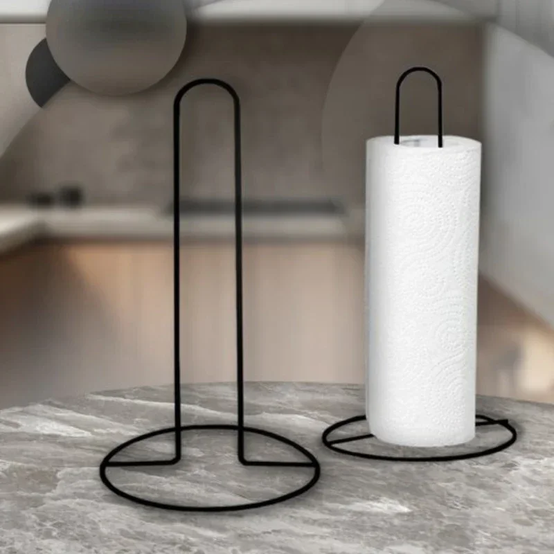 Stainless Steel Kitchen Roll Paper Towel Holder Bathroom Tissue Stand Napkins Rack Home Kitchen Storage Accessories