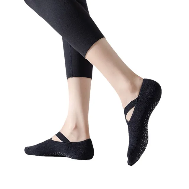 5Pairs Yoga Socks Women Cotton Non-slip Pilates Socks Summer Grip Towel No-Show Invisible Socks Bandage Sport Floor Socks Gym 4