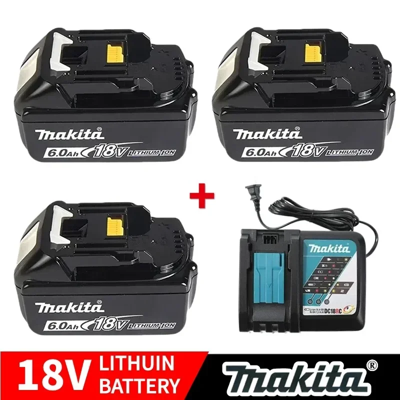 

100% Original Makita Rechargeable Power Tool Battery, Replaceable LED Lithium-ion, 6.0 Ah 18V LXT BL1860B BL1860BL1850 BL1830