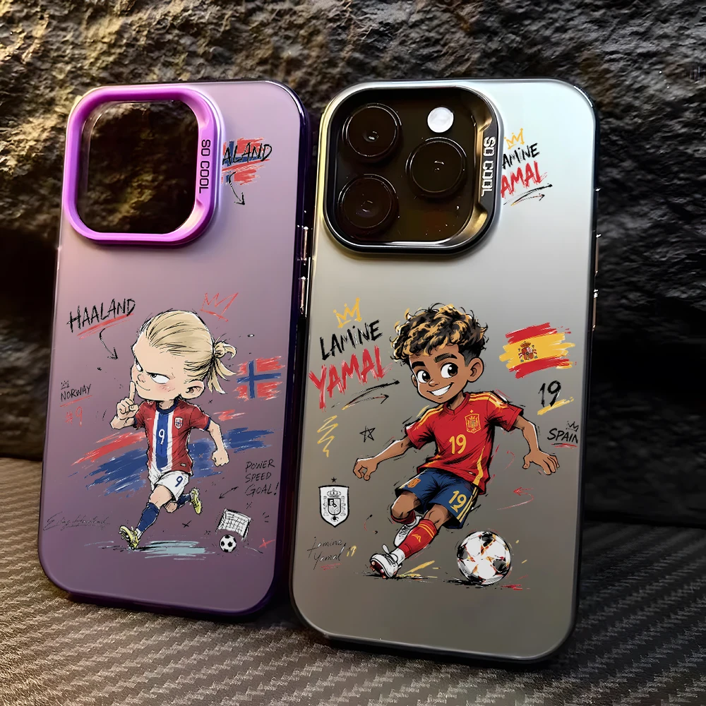Silver Football Stars Themed Phone Case Cover