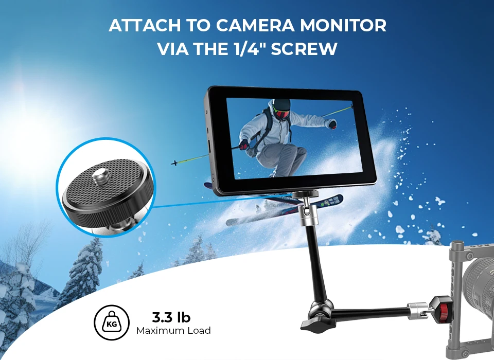 11 inches Articulating Arm Adjustable Friction Extension Magic Arm For DSLR LCD