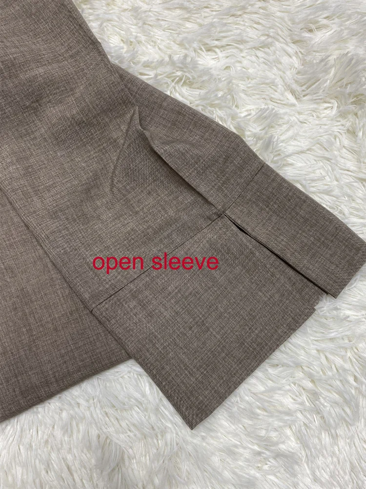 Thin Closed Abaya Breathable Muslim Robe with Chiffon Hijab Ramadan Loose Long Dress for Women with Two Side Split Sleeves