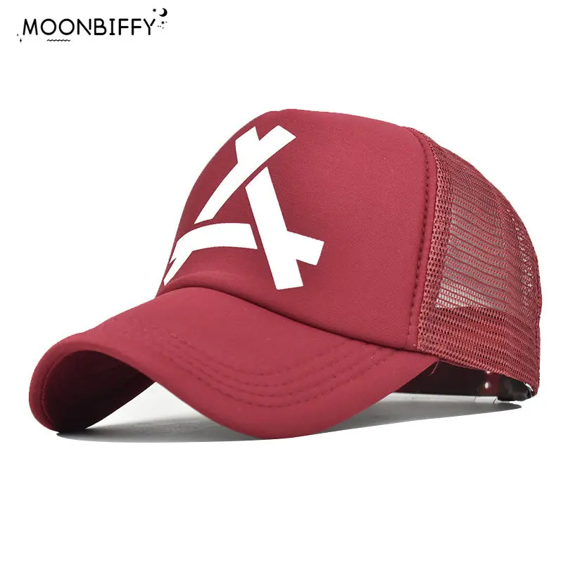 Summer Unisex Men Fishing Baseball Caps Women Breathable Mesh Snapback Hats  Red Black Casual Sport Hats 3D Printing Cap