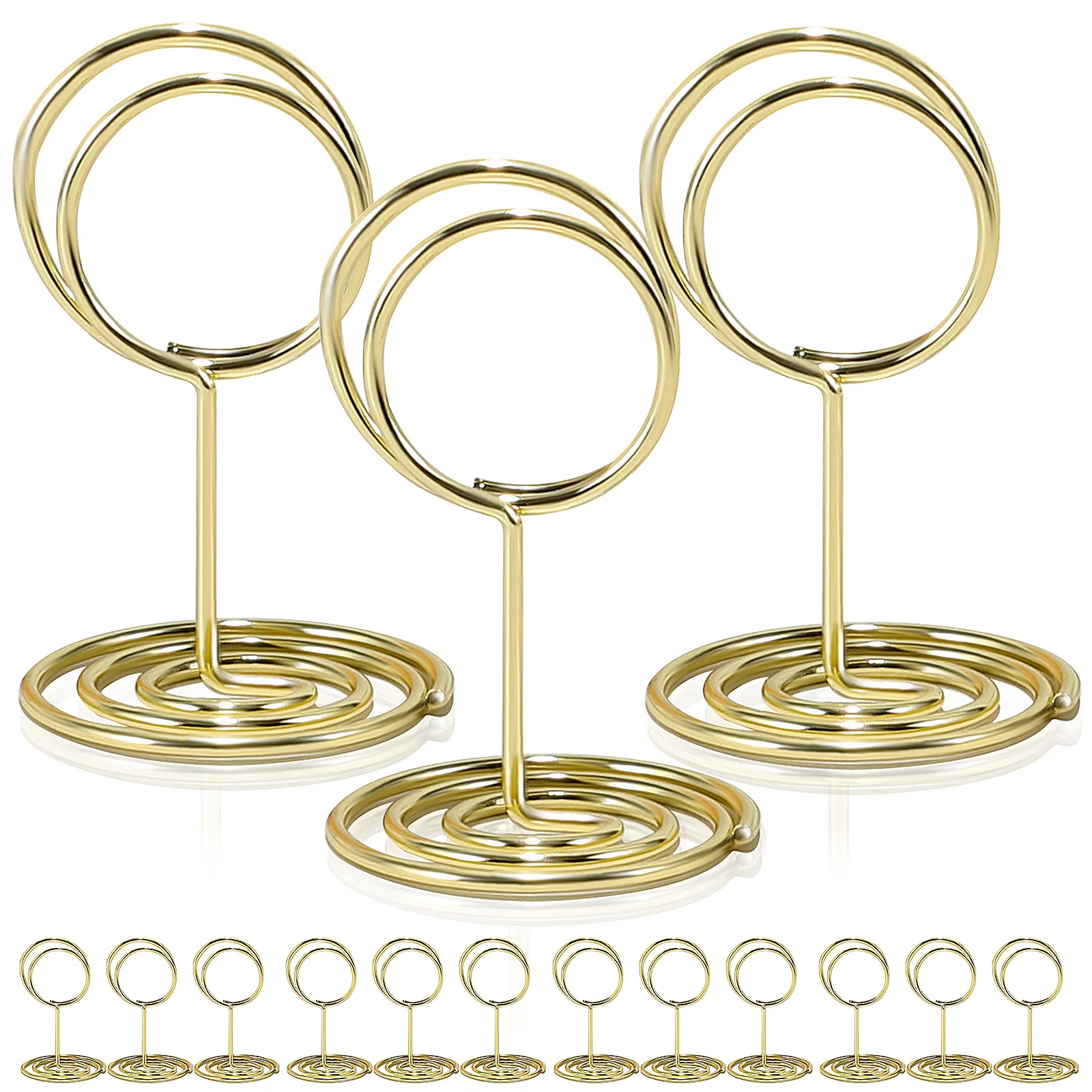 

30 Pcs Table Number Gold Dining Holder/clip Environmental Protection Electroplating Memo