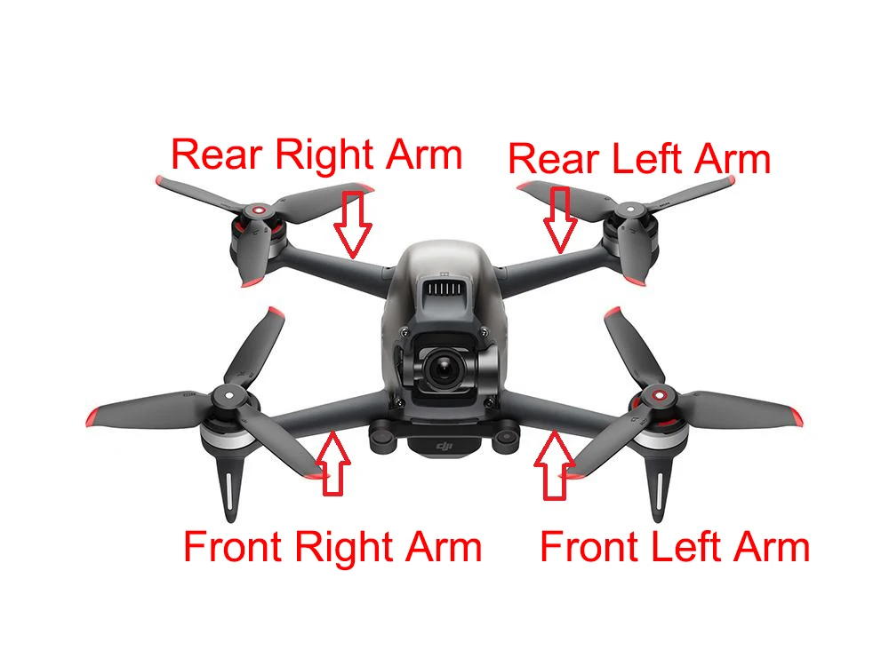 Bras de drone DJI Mini 3 Pro - Pièces de rechange avant/arrière
