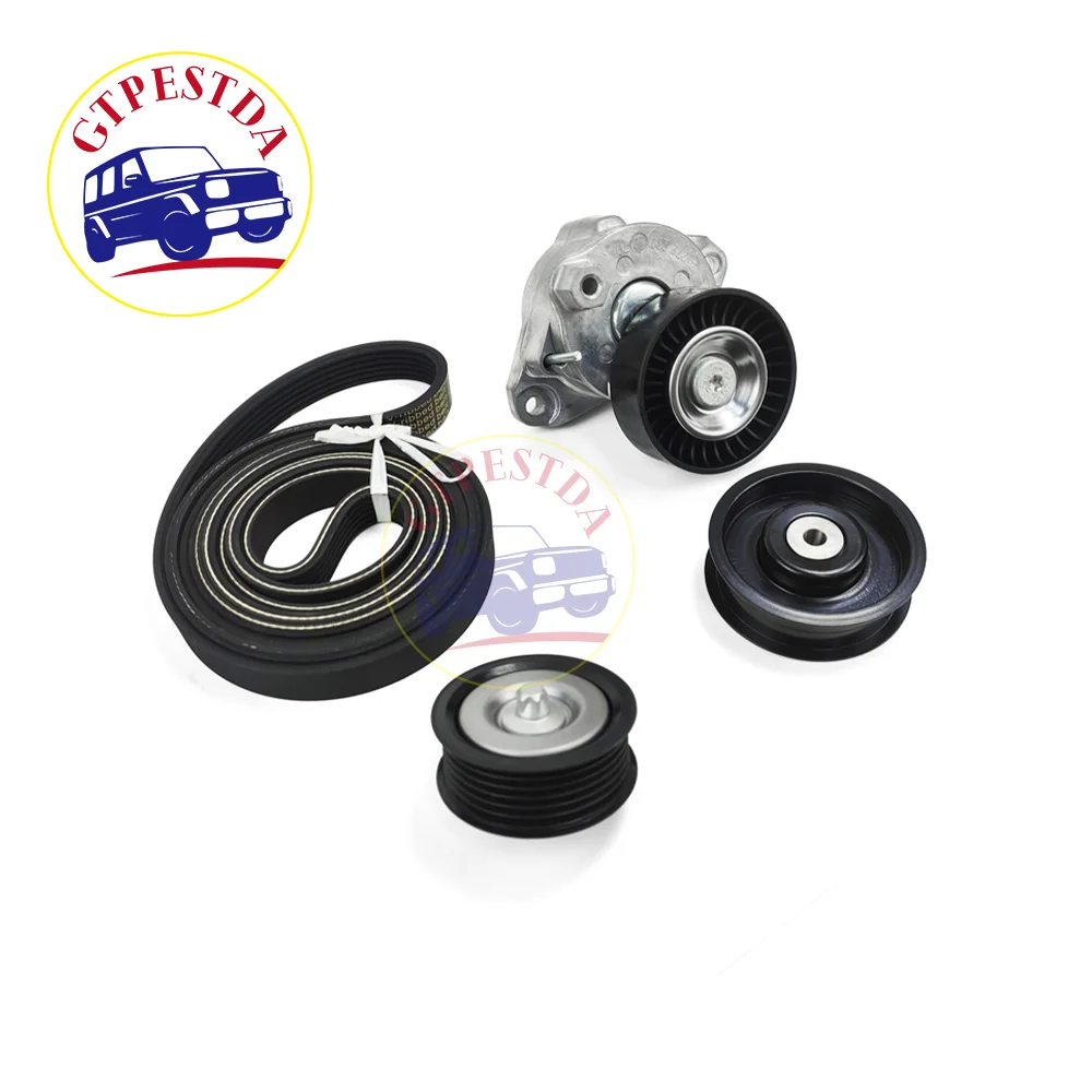 Serpentine Belt Tensioner And Pulley 1 Set 2722000070 For Mercedes Benz R171 W221 W251 R350 W164 W203 CL203 W204 W211 W212 replacement belt,power steering pump pulley