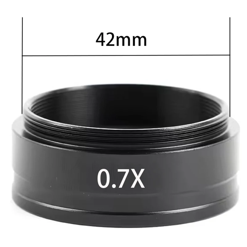 Auxiliary Barlow Objective Lens 0.3X 0.5X 0.7X 1.5X 2X M42 For 120X/180X/200X/300X/500X C-Mount Industrial Zoom Lens microscope objective lens