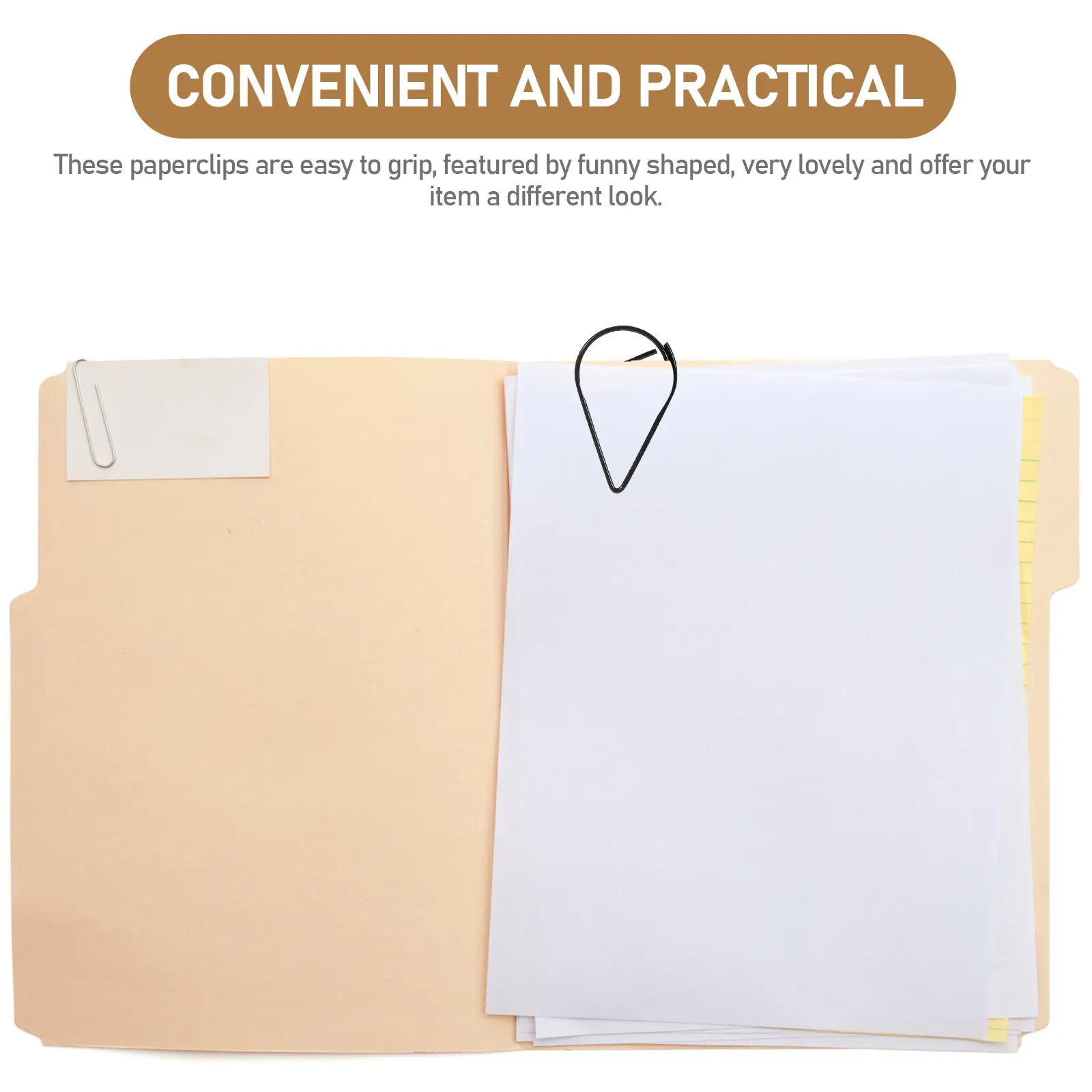 100Pcs 드롭 모양 금속 종이 클립 노트북 달력 스크랩북 인사말용 귀여운 장 작은 사무실 문서 클립