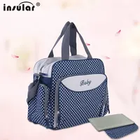 Insular 600D Dots Baby Mommy Diaper Bags Organizer Nappy Bags Maternity Stroller Diaper Handbag 2