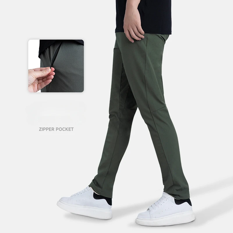Casual pants slim fit and versatile solid color elastic mountaineering outdoor running and sports pants trousers
