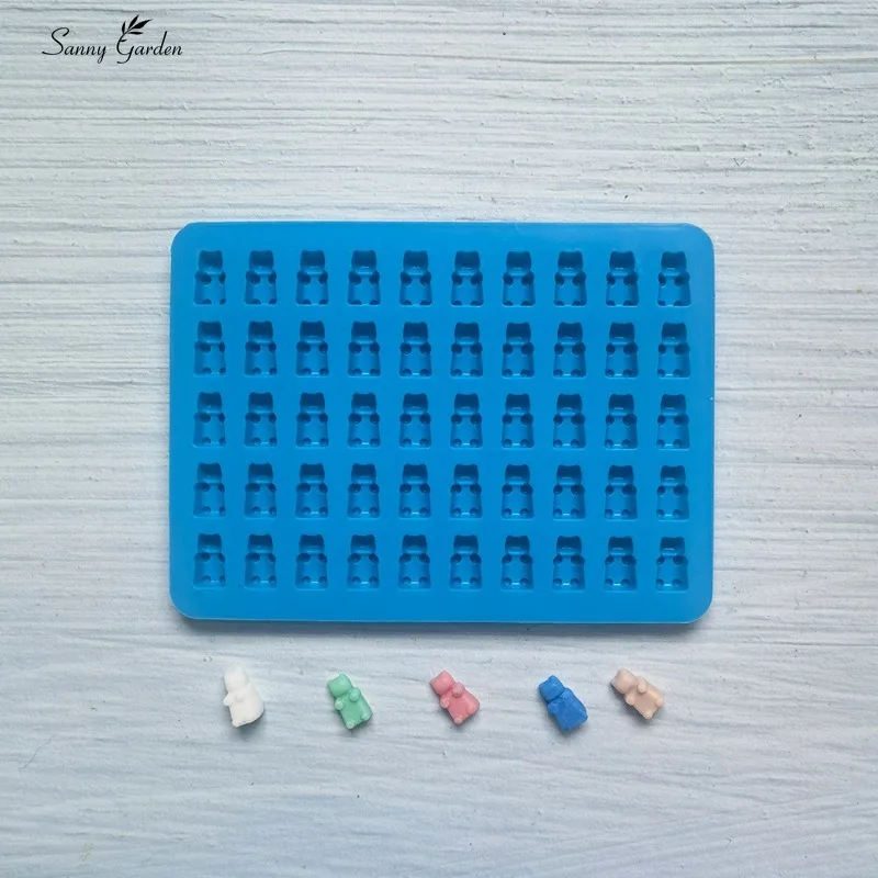 Gummy Bear Mold Silicone Chocolate Mold with Dropper DIY Dinosaur/Bear/Heart and Mini Donuts Valentine's Day Party baking mold baking decorating tools Baking