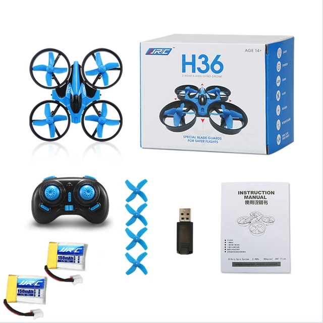 JJRC H36 Mini Rc Drone with 2/3 Battery Remote Control Quadcopter Headless Mode Helicopter 360° Flip Mini Dron Toys For Kids