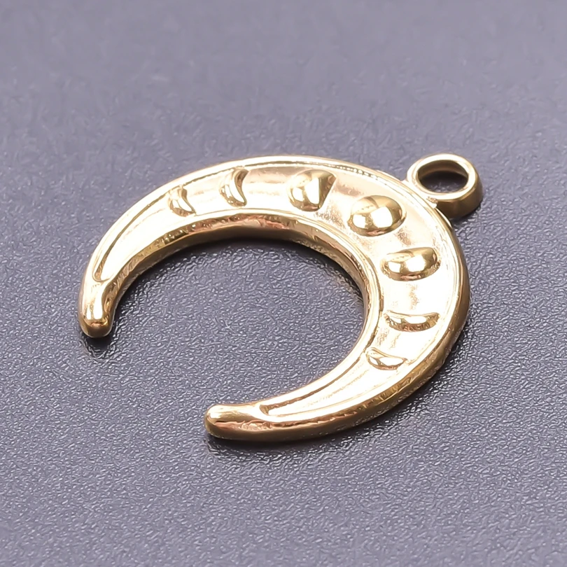 5 개/몫 뉴 문 매력 대량 DIY 쥬얼리 만들기 용품에 대 한 스테인레스 스틸 펜 던 트 매력 없음 마녀 매듭 스타 액세서리