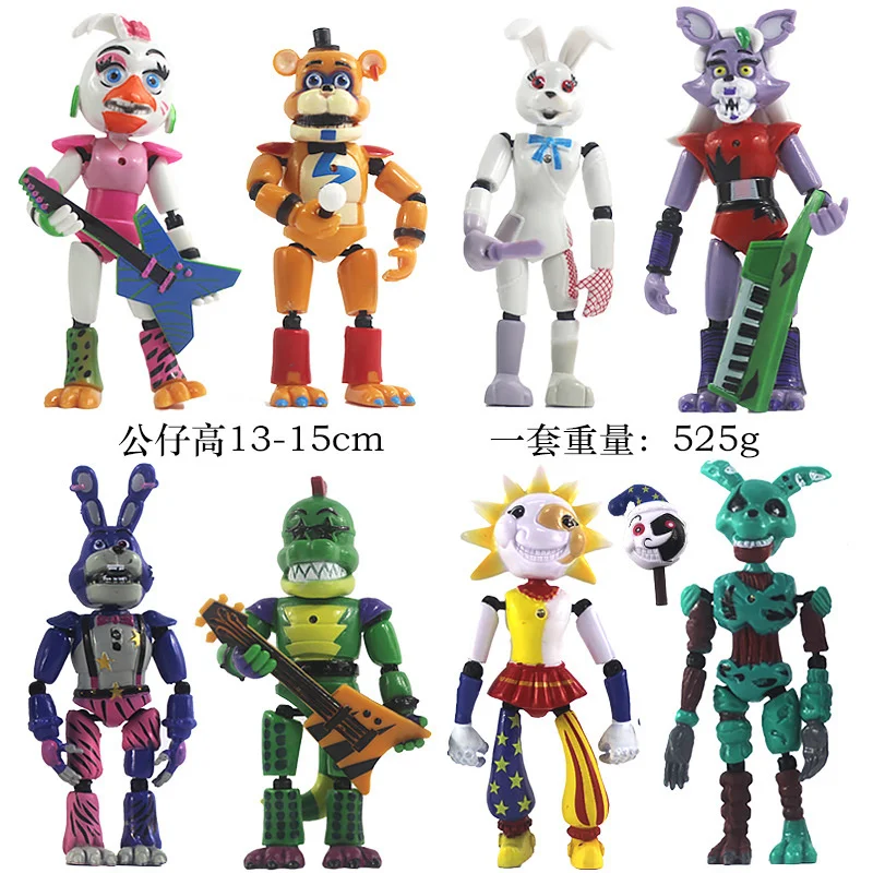 3Pcs/Set Fnaf Sundrop Anime Figure Movable Bonnie Bear Pvc Model Action  Figure Freddy Toys Gifts - AliExpress