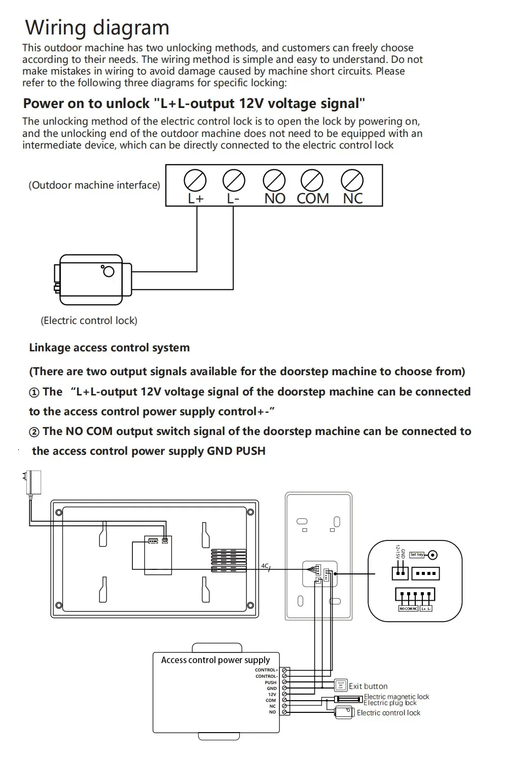 ANJIELO 7 Inch Metal Doorbell Video Intercom System for Home RFID Card Unlock V