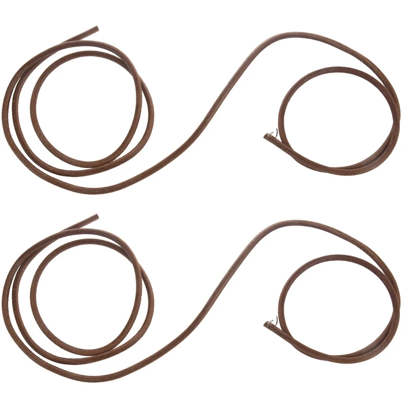 2X 72 Inch 183 Cm Leather Belt Treadle Parts + Hook For Singer Sewing Machine