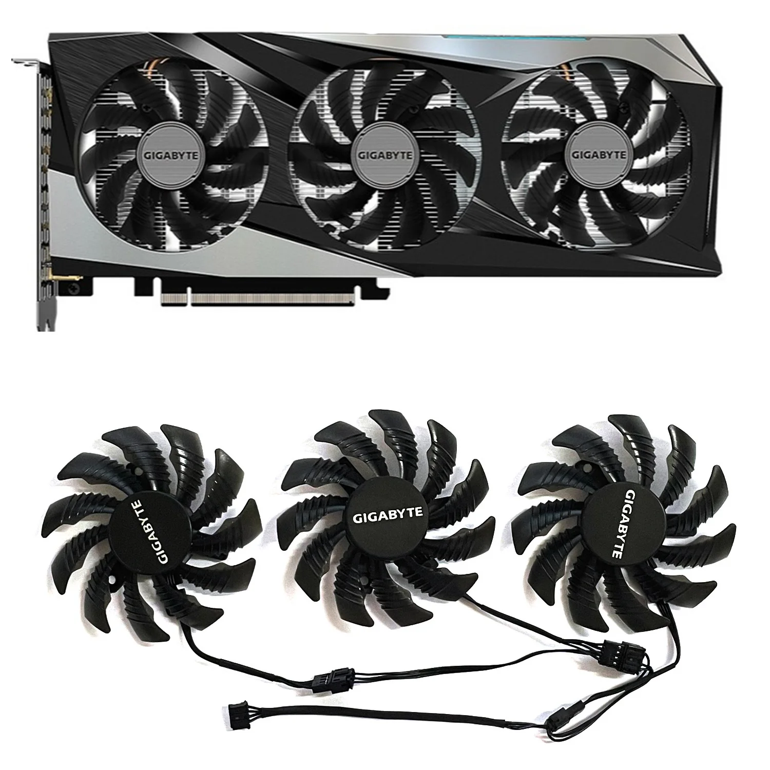 Pld08010S12Hh T128010Su Dc 12V 0.35A 4Pin Per Gigabyte Ga-Rtx3050 3060Ti Gtx1660 Rx Rx6600 6500 6600Xt 6900 6800 Ventola Della Scheda Grafica