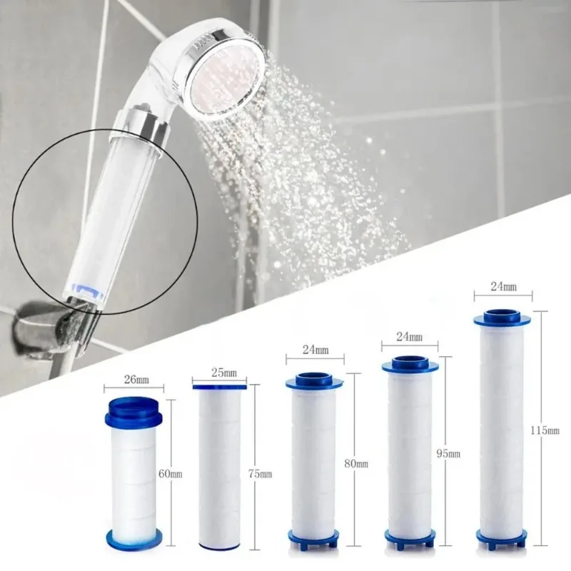 4 Sizes Shower Head Replacement PP Cotton Filter Cartridge Water Purification Bathroom Accessory for Most Hand Held Bath Sprayer