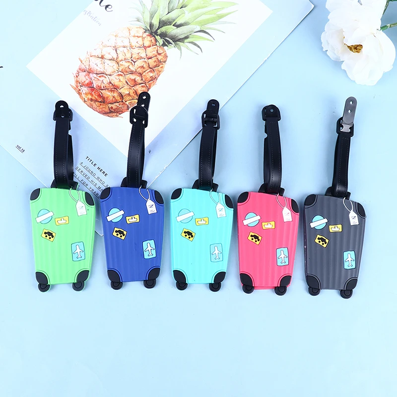 

Cute Silicon Luggage Tags Suitcase ID Addres Holder Baggage Tag Portable Label High Quality Travel Accessories Luggage Tag