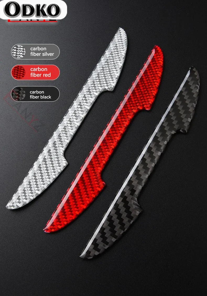 4PCS Protective Strip Car Side Door Edge Carbon Fiber car door edge guards car door stickers Anti-scratch Stick Decorative
