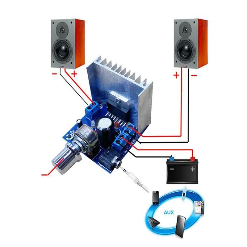 

2 Channel Board DIY Amplifier Dual-Channel Module 15W+15W Stereo 2A Televisions AC/DC 12V 2x 15W Digital Audio