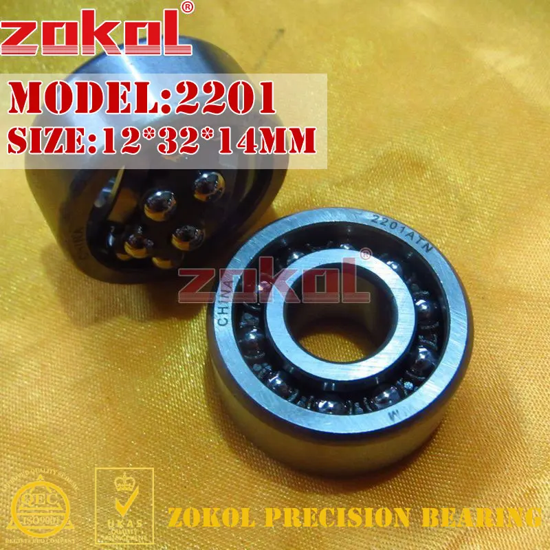 

Самоустанавливающийся шарикоподшипник ZOKOL 2201 2RS 1501-2RS 12*32*14