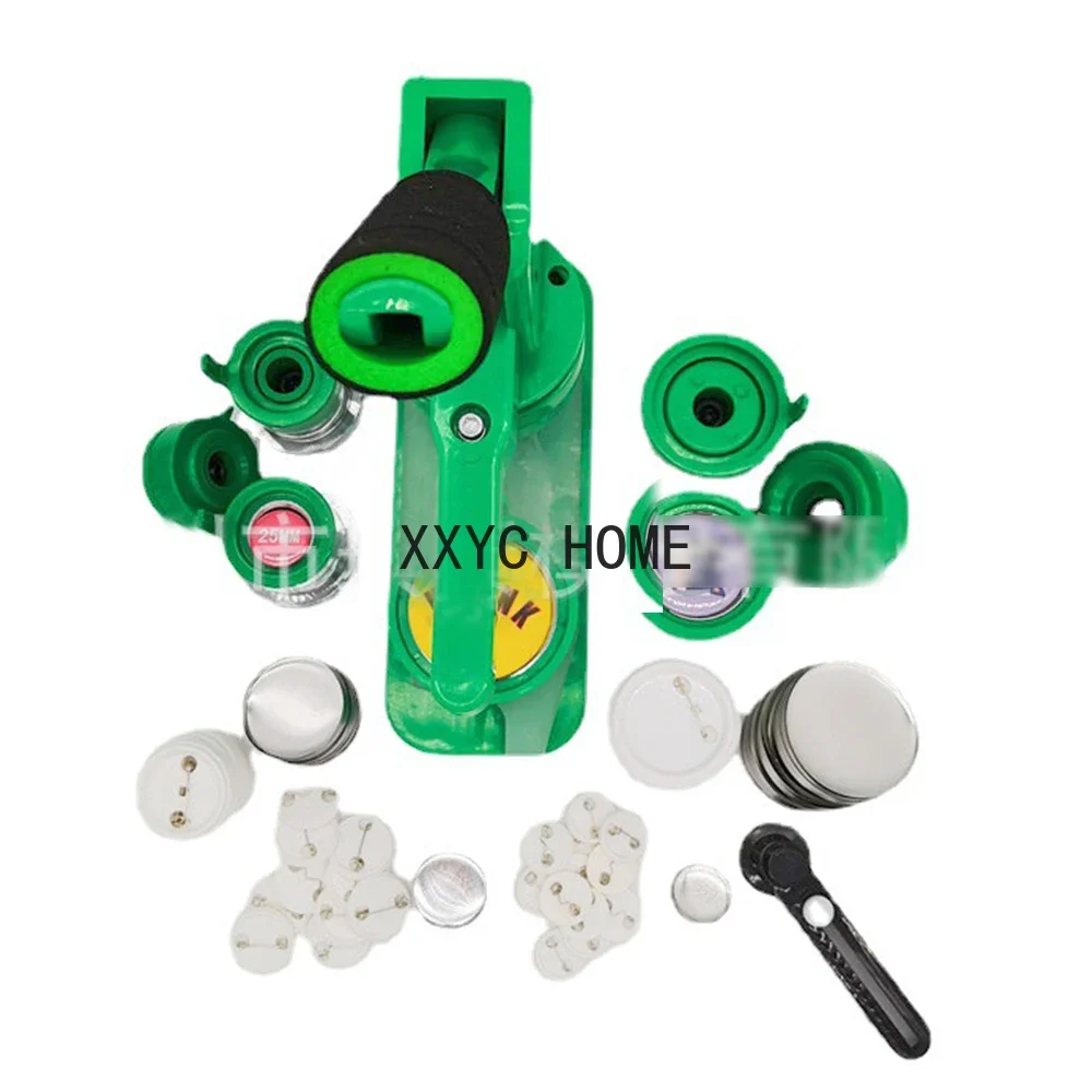 Badge Punch Press Maker Machine Pin Rotate Button Maker DIY Making Set With 100 Circle Button Parts Blank Paper 37mm 44mm 58mm