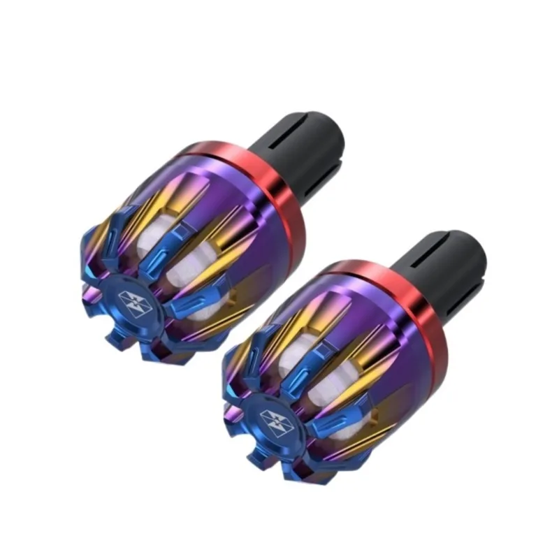 

1 Pair Motorcycle Electric Bike LED Handlebar Plug DC 12V Universal Cnc Aluminum Case