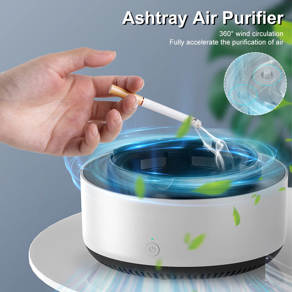 

Multipurpose Car Ashtray Air Purifier Removal Secondhand Smoke Air Filter Eliminate Odor Ashtray Portable Ashtray For Home Car