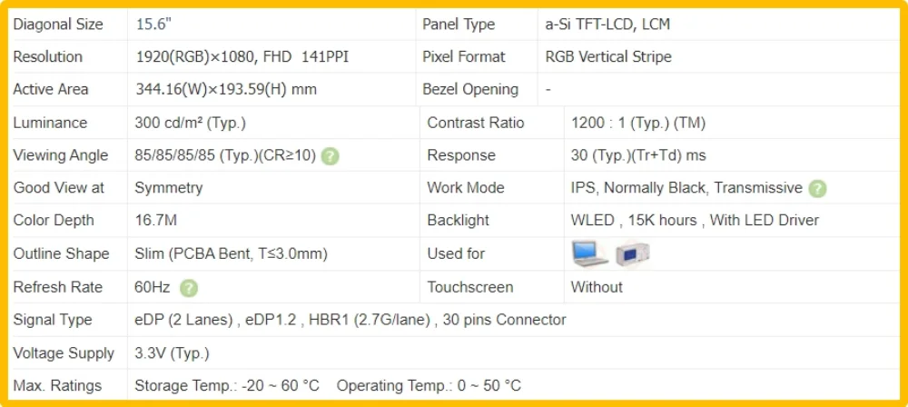 LP156WFE-SPD1 LP156WFE SPD1 15.6 ġ Ʈ ÷ LCD ũ, ġ  IPS г, FHD 1920x1080 EDP 30  60Hz