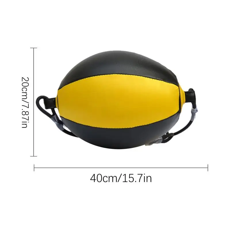 Double End Punching Bag Thickened Boxing Bag PU Leather Includes Needle Carabiners Reflex Ball Headband Boxing Equipment