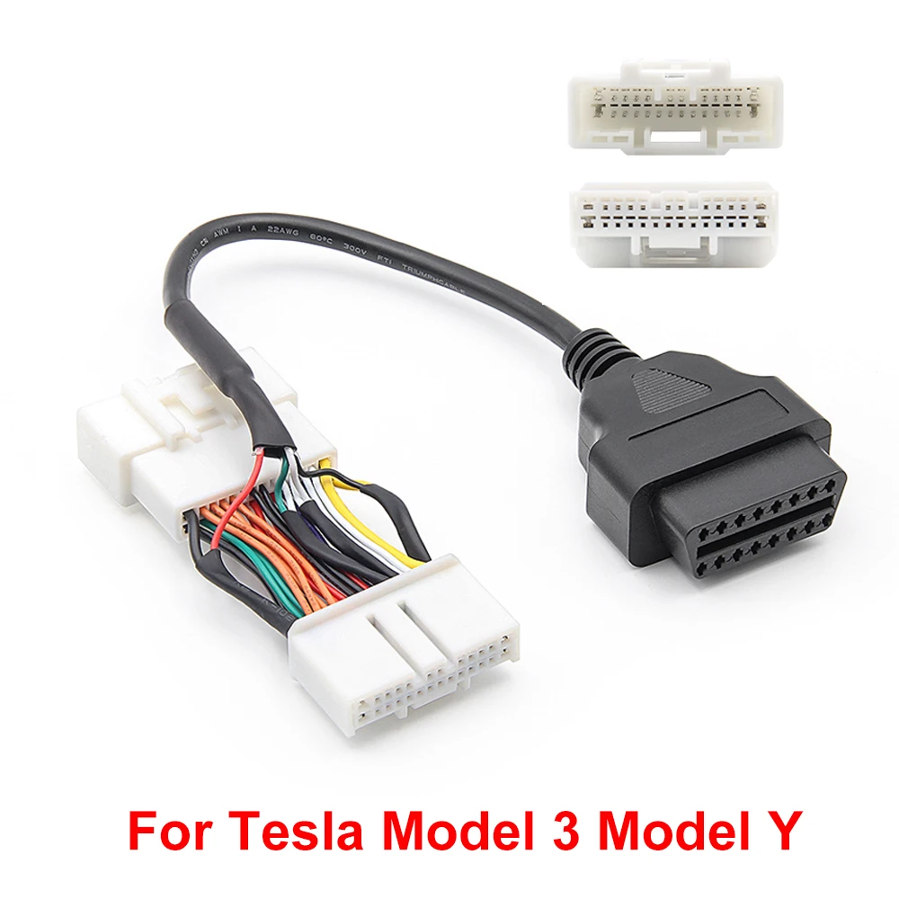 

Диагностические инструменты для автомобиля Tesla Model 3 Model Y OBD 12/20/26 контактов штекер гнездо 16 контактов автомобильный адаптер OBD2 разъем аксессуары
