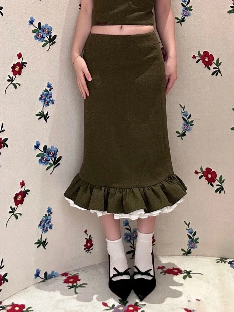 Y2K Pleated Skirt Back View
