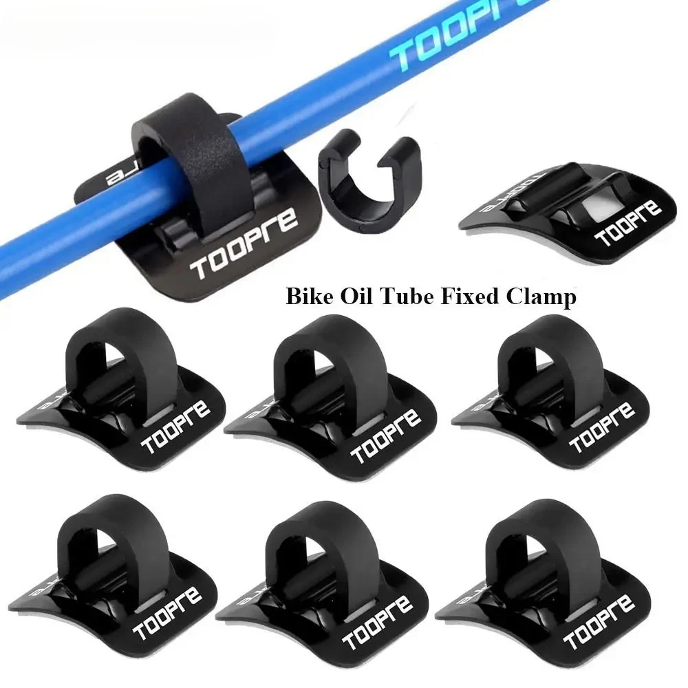 Aluminum Bike Oil Tube Fixed Clamp Conversion Trap Adapter Bicycle Shifter Brake Cable Set Frame U Buckle Tube Clip Guide bike tube clips